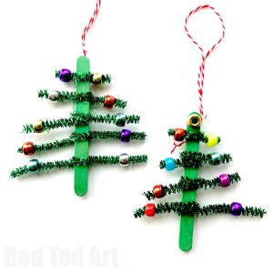 christmas crafts tree-ornaments-kids