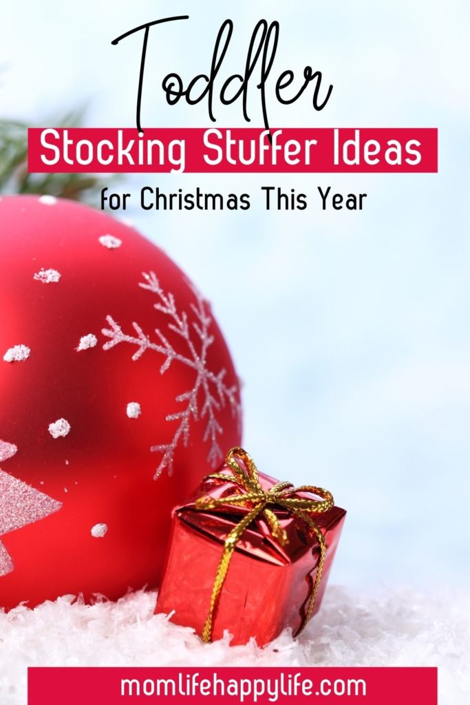 toddler stocking stuffer ideas red ornament and present